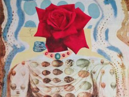 'La rosa roja', una obra de Dalí expuesta en el Palacio de Niavarán.