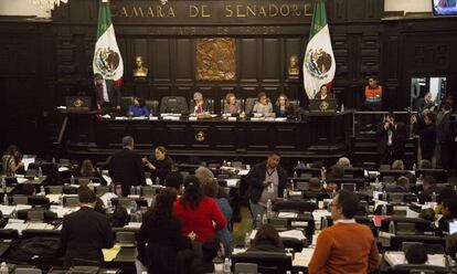 Una sesión de la Asamblea Constituyente de la Ciudad de México.