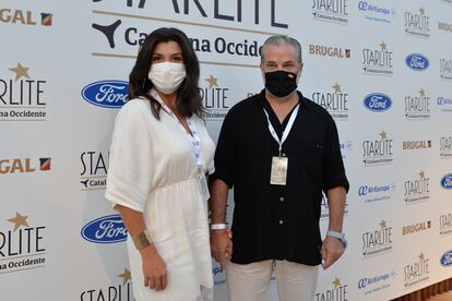 Marcos de Quinto y su esposa, Angelica de la Riva, en el Starlite Festival 2020 in Marbella en julio pasado.