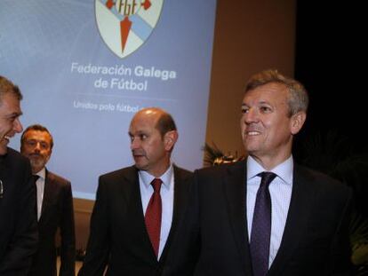 Ángel María Villar, Agustín Hernández, Rafael Louzán y Alfonso Rueda