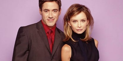 Robert Downey Jr. con Calista Flockart, la protagonista de 'Ally McBeal'.