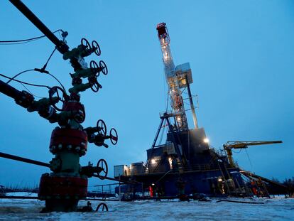 Un pozo petrolero en Irkutsk (Rusia).