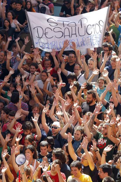 El movimiento contra los desahucios conectó con las demandas del 15-M. Las asociaciones se multiplicaron en España.