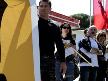 Manifestantes chipriotas en protesta contra el rescate.
