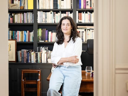 Silvia Bardelás, editora en España de John Fosse, premio Nobel de Literatura, fotografiada en su oficina en Madrid este jueves.