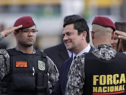 El ministro de Justicia, Sergio Moro, en Brasilia el pasado día 3.