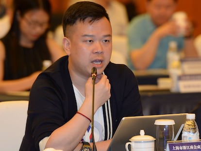 Lin Qi, director ejecutivo de Yoozoo Games, en un encuentro celebrado en China en mayo de 2018.
