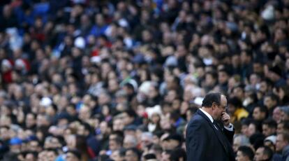 Rafa Benítez, durante el partido contra la Real Sociedad