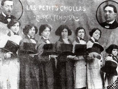 Murga ‘Las petit’s criollas’ (1914), primera constatación documental de una agrupación de mujeres en el Carnaval de Cádiz.