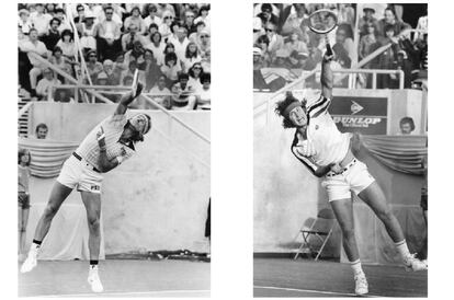 Borg, sueco y diestro, contra McEnroe, yanqui y zurdo. En la película, Sverrir Gudnason y Shia LaBeouf se meten en su piel.