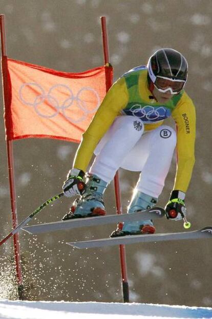 La esquiadora Maria Riesch, durante una prueba de los Juegos Olímpicos de Invierno que se están celebrando en Vancouver (Canadá).