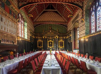 El antiguo hall (1448) del Queens College de la Universidad de Cambridge, en 2012.