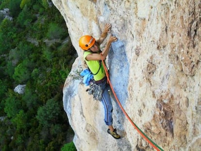 Sílvia Vidal, durante una de sus ascensiones.