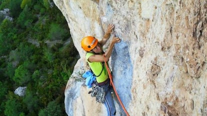 Sílvia Vidal, durante una de sus ascensiones.