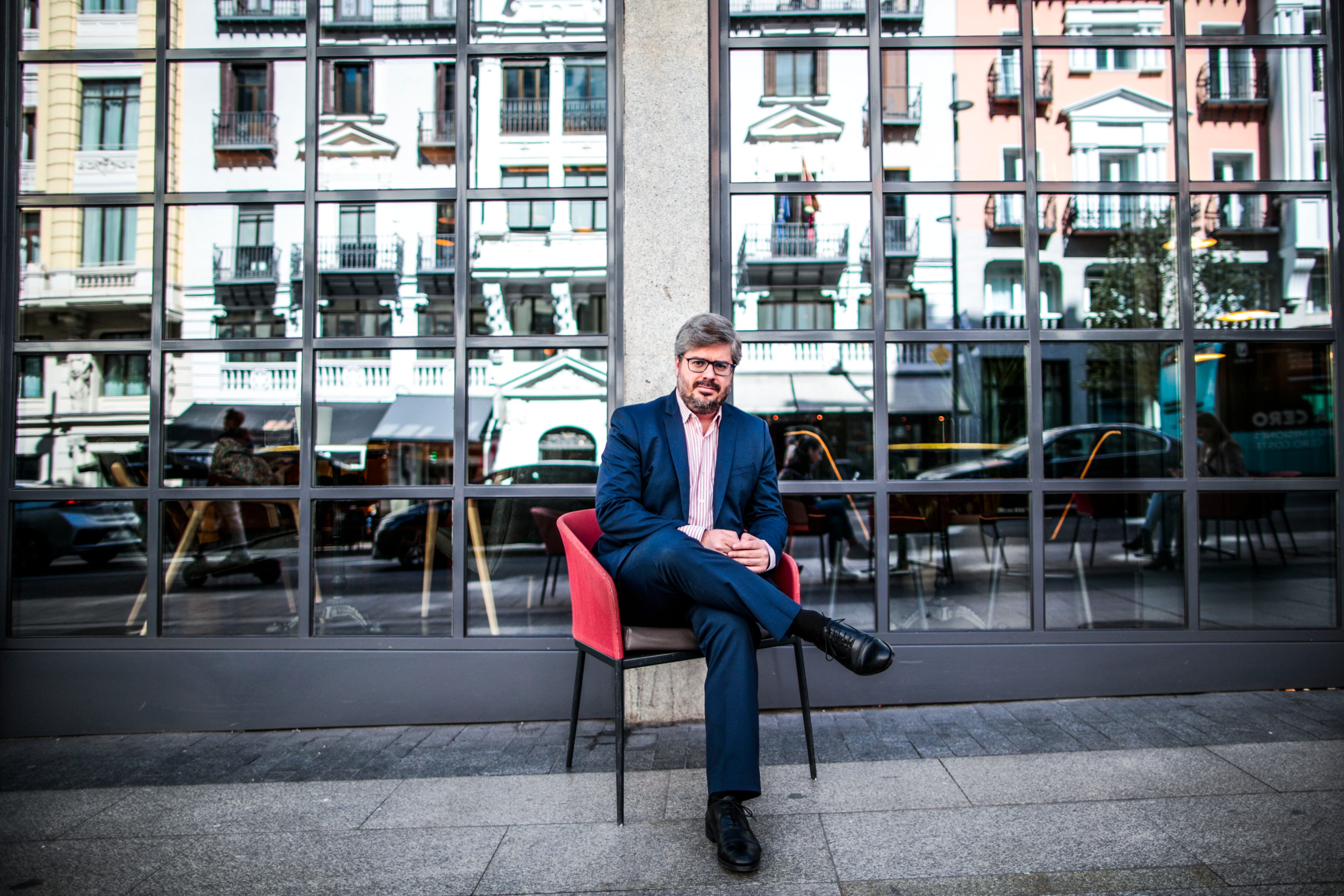 Hervías, el pasado martes en la Gran Vía de Madrid.