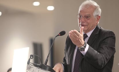 El ministro de Asuntos Exteriores, Josep Borrell, en Madrid, este miércoles.