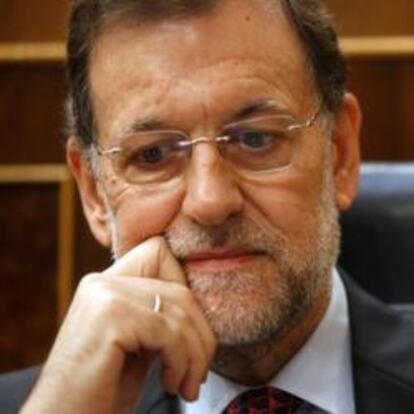 El presidente del Gobierno, Mariano Rajoy, en el Congreso de los Diputados