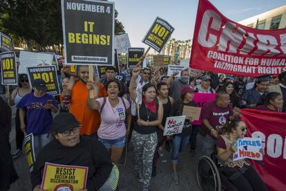 Manifestación en apoyo de los inmigrantes con DACA en Los Ángeles, el pasado día 5 de septiembre, cuando Trump anunció el fin de DACA.