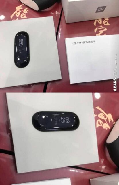 Dos imágenes de la nueva Xiaomi MI Band 3