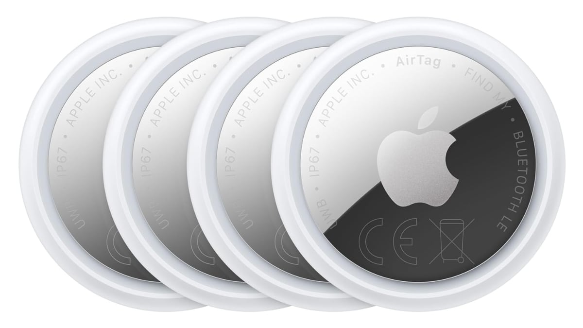 Paquete de 4 Apple AirTags.
