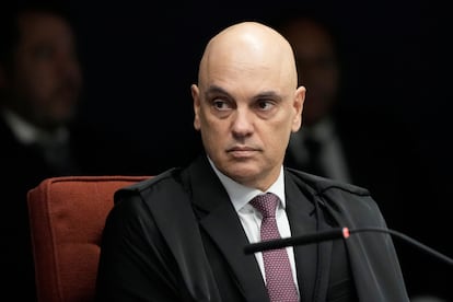 Alexandre de Moraes durante el veredicto en Brasilia, el 11 de septiembre 2025. 