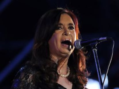 Cristina Fernández, en un discurso desde la Plaza de Mayo, el pasado 9 de diciembre.