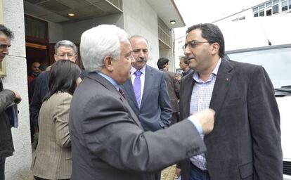 Baltar padre con el alcalde de Xinzo en 2011.