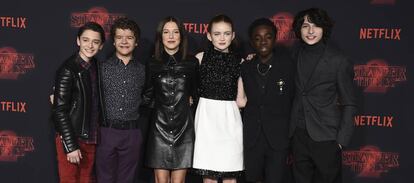 Elenco de los niños de 'Stranger Things'.