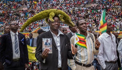 Toma de posesión del nuevo presidente de Zimbabue, Emmerson Mnangagwa, alias 'el Cocodrilo'.