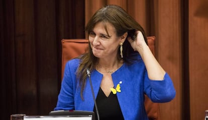 Laura Borràs en la comisión parlamentaria de Cultura, el pasado diciembre.