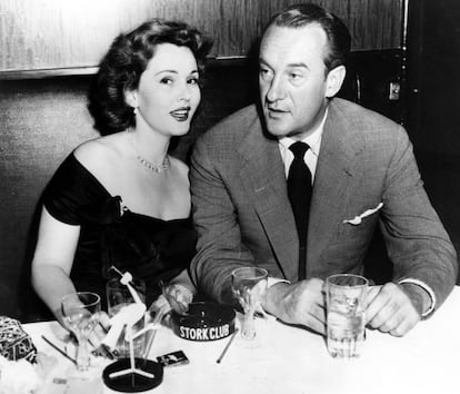 Tras divorciarse de Hilton, el 1 de abril de 1949 anunció su compromiso con el actor George Sanders. Se casaron en Las Vegas el día después de hacer público su compromiso.