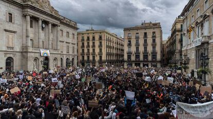 Protesta a Sant Jaume arran de la mort de George Floyd, el juny passat.