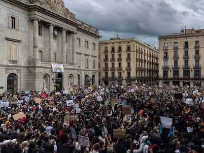 Protesta a Sant Jaume arran de la mort de George Floyd, el juny passat.