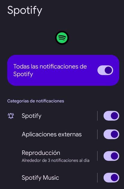 Notificaciones de una app en Android
