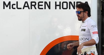 Fernando Alonso, este viernes en Montmeló.