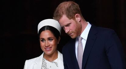 Enrique y Meghan Markle, en marzo de 2019 en Londres.