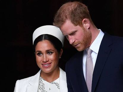 Enrique y Meghan Markle, en marzo de 2019 en Londres.