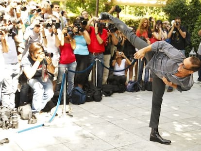 Van Damme ejecuta una patada en Madrid