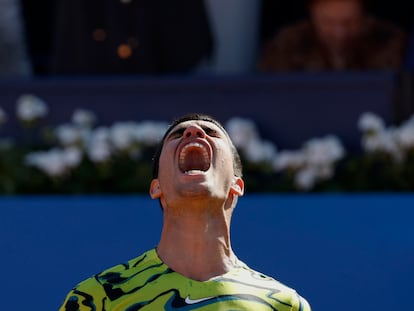 Carlos Alcaraz during the final of the Barcelona Open against Stefanos Tsitsipas, Sunday, April 23, 2023. 

Associated Press/LaPresse
Only Italy and Spain