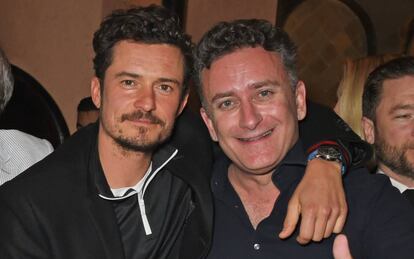 El actor Orlando Bloom y Alejandro Agag el pasado 12 de enero en Marrakech. 