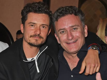 El actor Orlando Bloom y Alejandro Agag el pasado 12 de enero en Marrakech. 