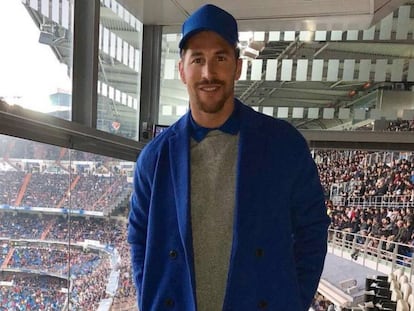 Sergio Ramos, en la imagen que ha compartido este sábado desde el Bernabéu.