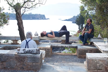 Una escena en casa de Patrick Leigh Fermor de la película 'Antes del anochecer', con Ethan Hawke.