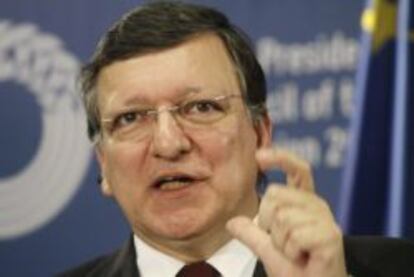 El presidente de la Comisión Europea, José Manuel Durao Barroso, atiende a los medios en una reciente comparecencia.