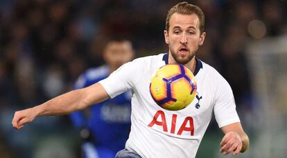 Kane, en el último duelo frente al Leicester.