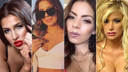 De esquerda a direita, Olivia Nova, Olivia Lua, Yuri Luv e Shyla Stylez.