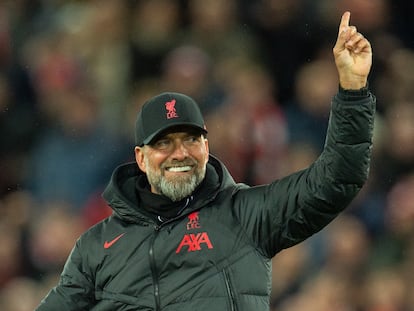 Jurgen Klopp, entrenador de Liverpool, durante un partido de la Premier League.