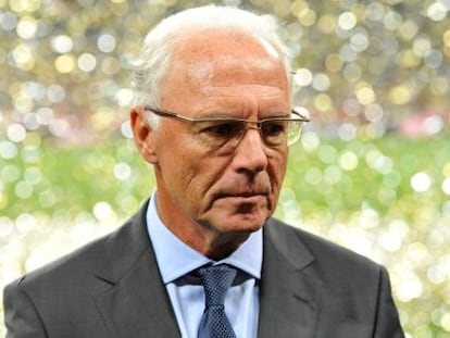 Beckenbauer el 13 de agosto de 2010 tras un amistoso.