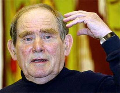 Sydney Brenner, atendiendo a la prensa en Múnich el pasado 8 de octubre.