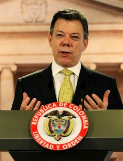 El presidente de Colombia, Juan Manuel Santos. 